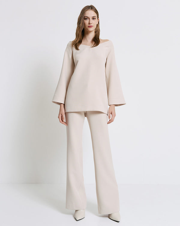 Crepe Top with Flare Sleeves - 44-2162