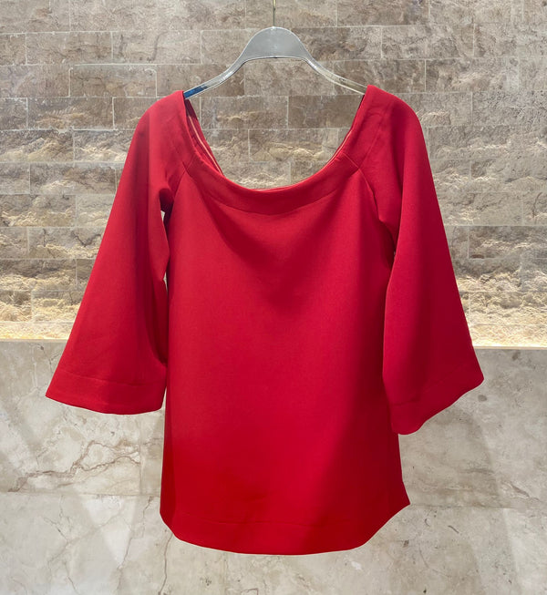 Crepe Top with Flare Sleeves - 44-2162