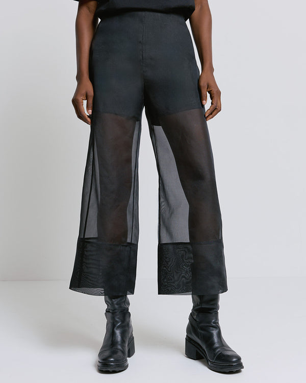 Organza Cropped Pants - 44-5058