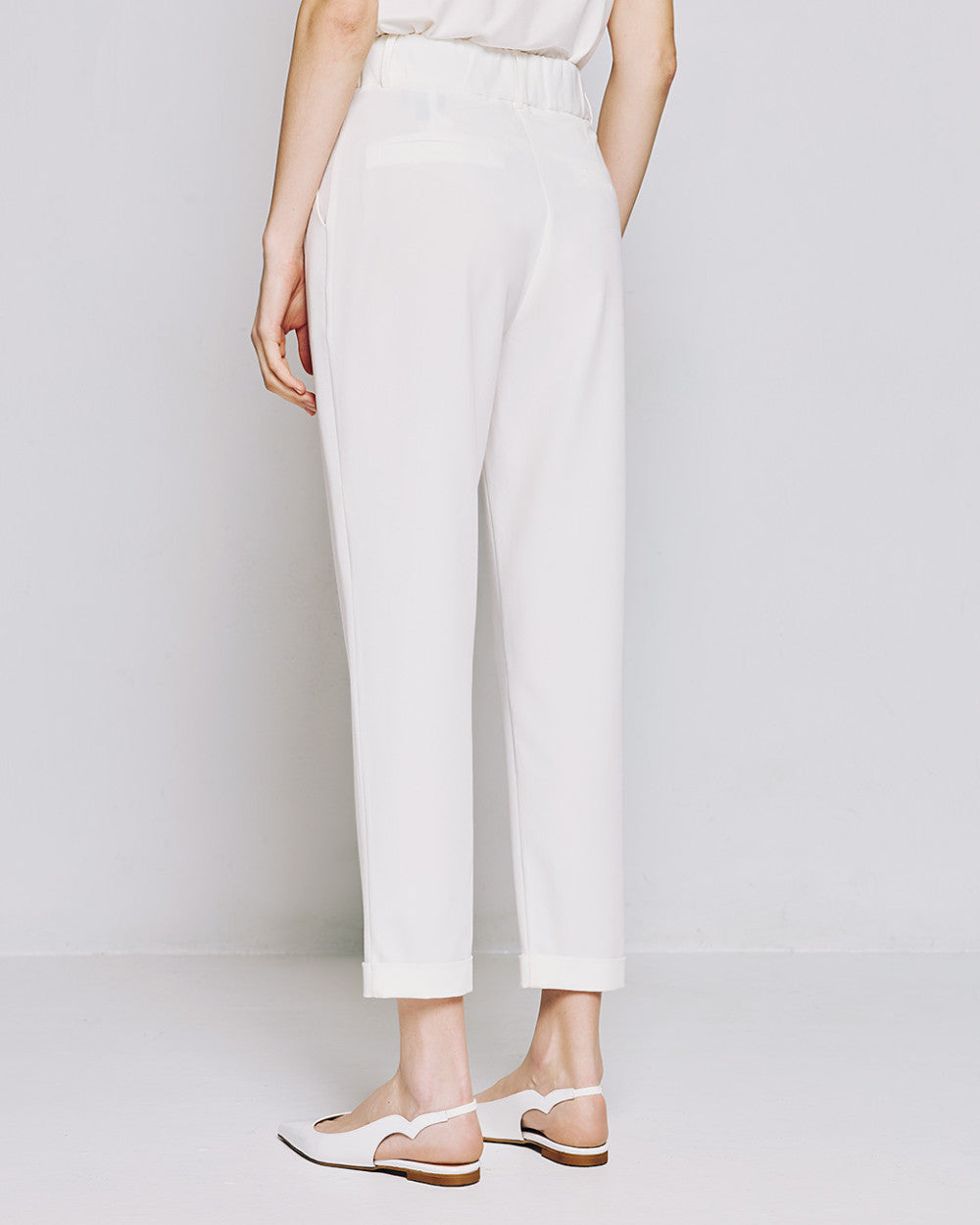 53-5150 High Waist Ankle Length Pants - Brown Loft