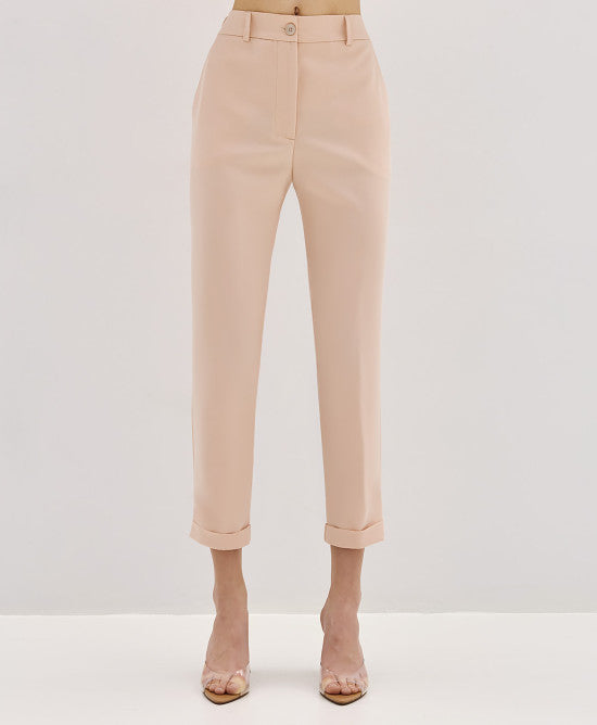 53-5150 High Waist Ankle Length Pants - Brown Loft