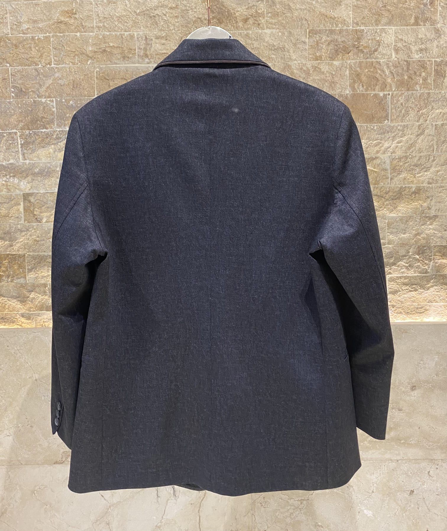 54-1056/5026 Collar Buttoned Jacket and Pant سترة وبنطال بأزرار وياقة - Brown Loft