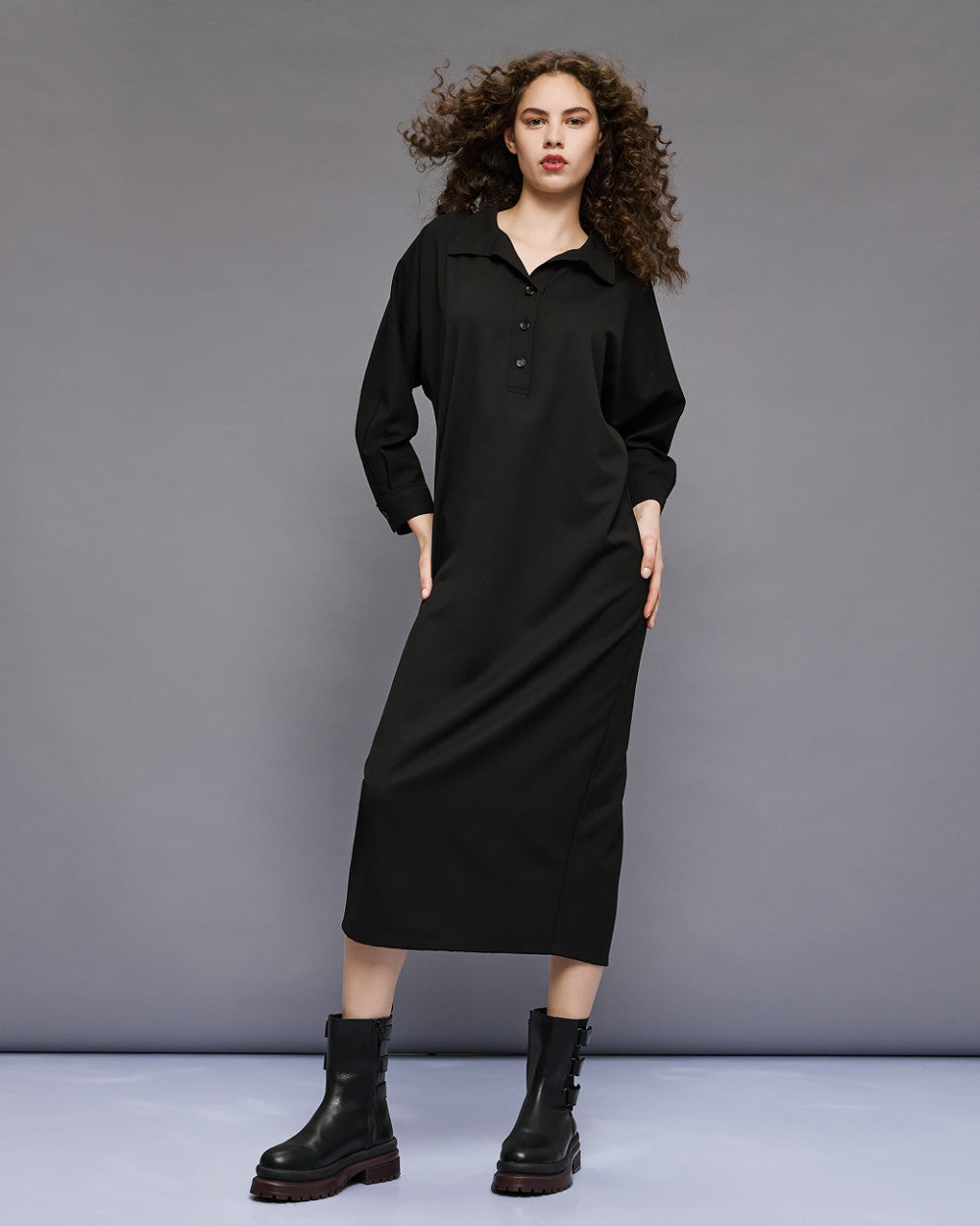 54-3313 Long Dress - Brown Loft