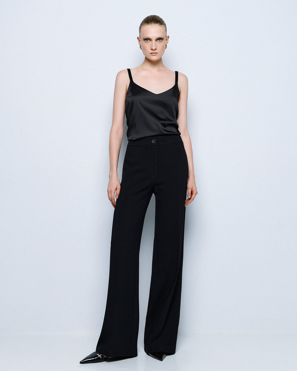 54-5035 Elegant Wide Leg Pants - Brown Loft