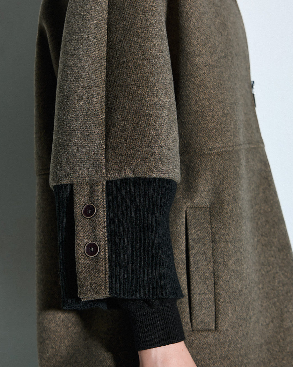54-9018 Oversized Coat - Brown Loft