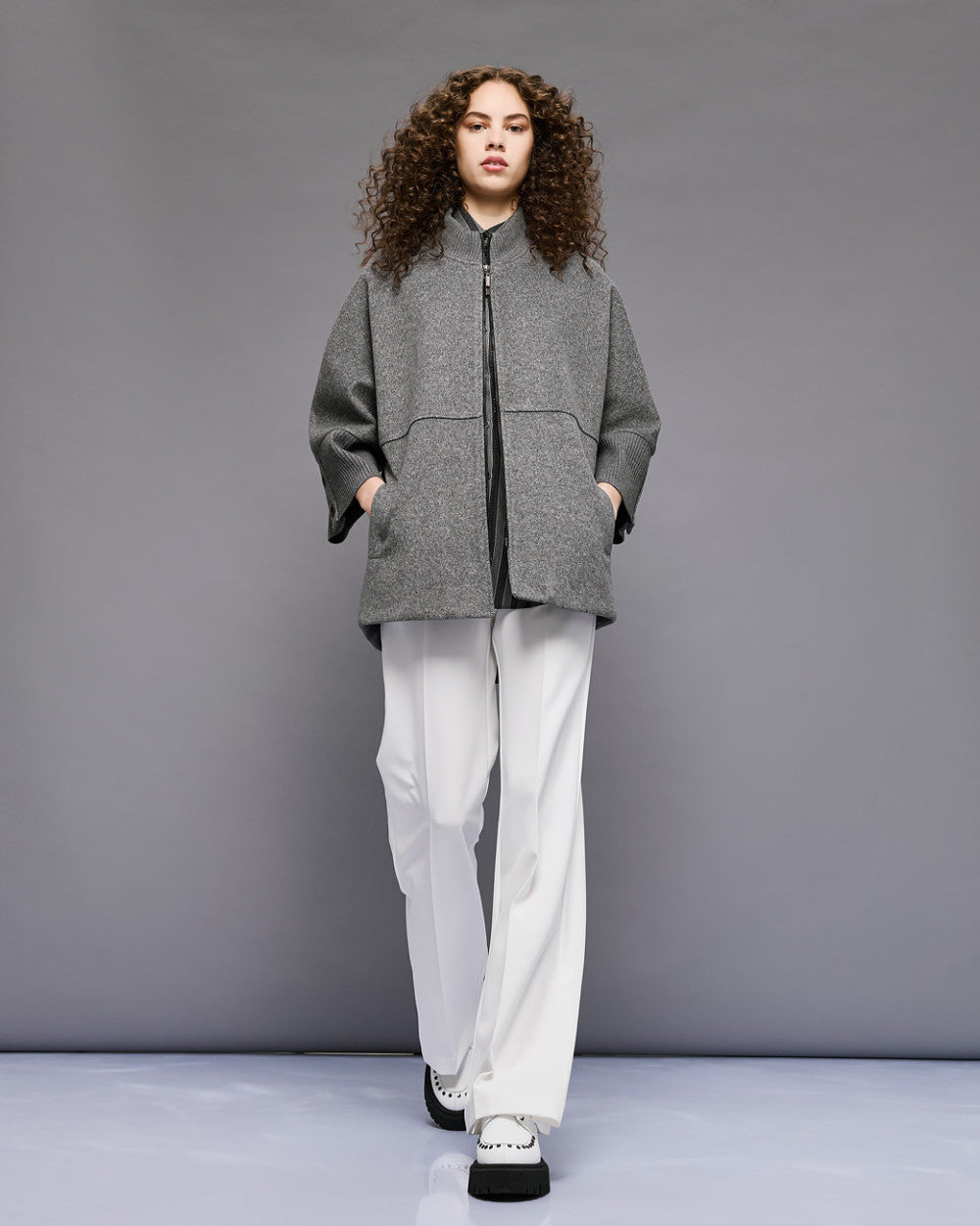54-9018 Oversized Coat - Brown Loft
