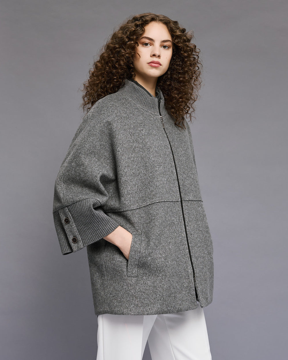 54-9018 Oversized Coat - Brown Loft
