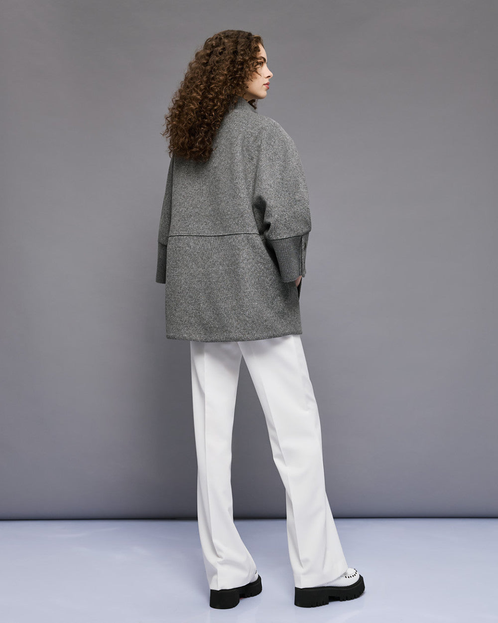 54-9018 Oversized Coat - Brown Loft