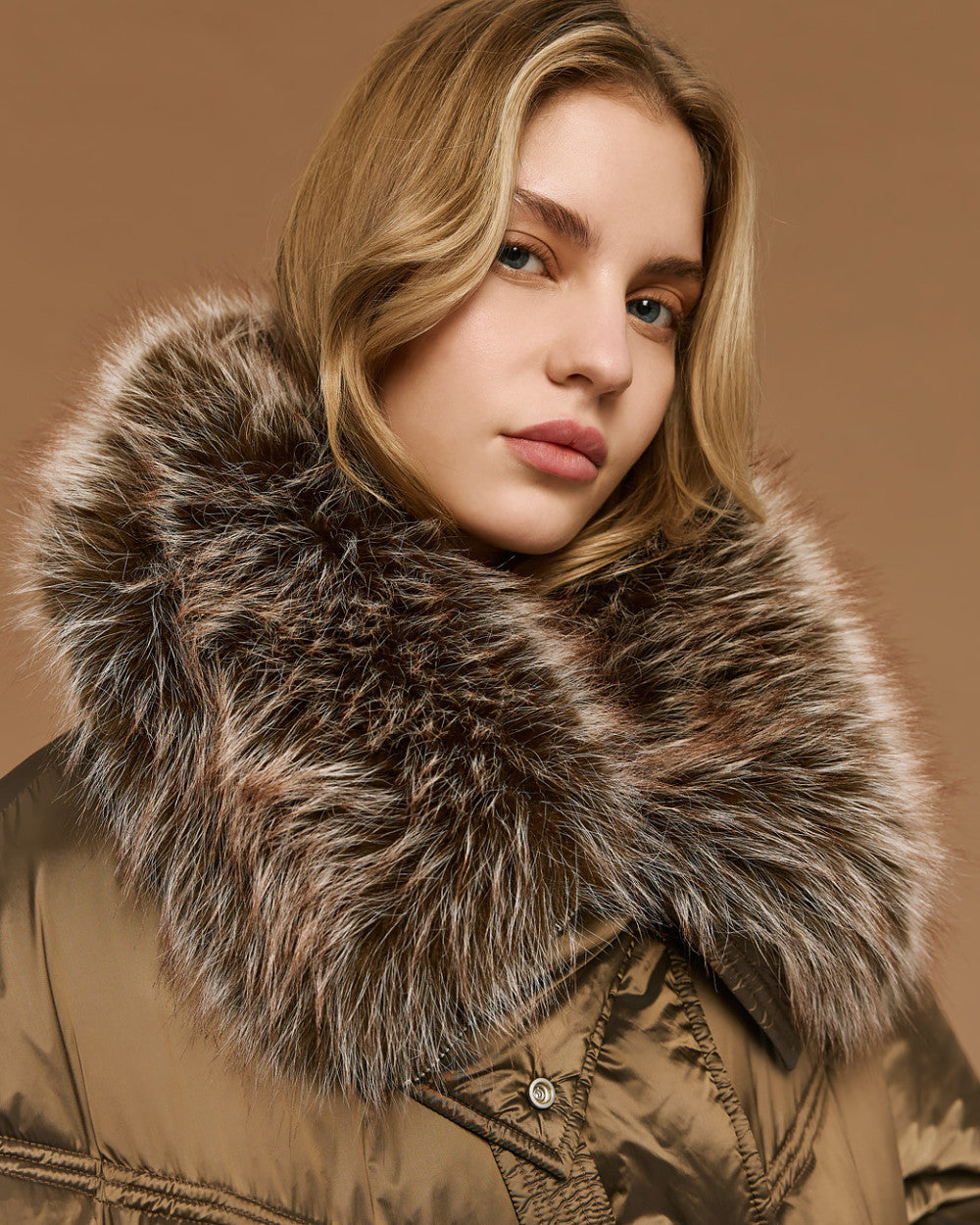 54-9145 Short Puffer Jacket - Brown Loft