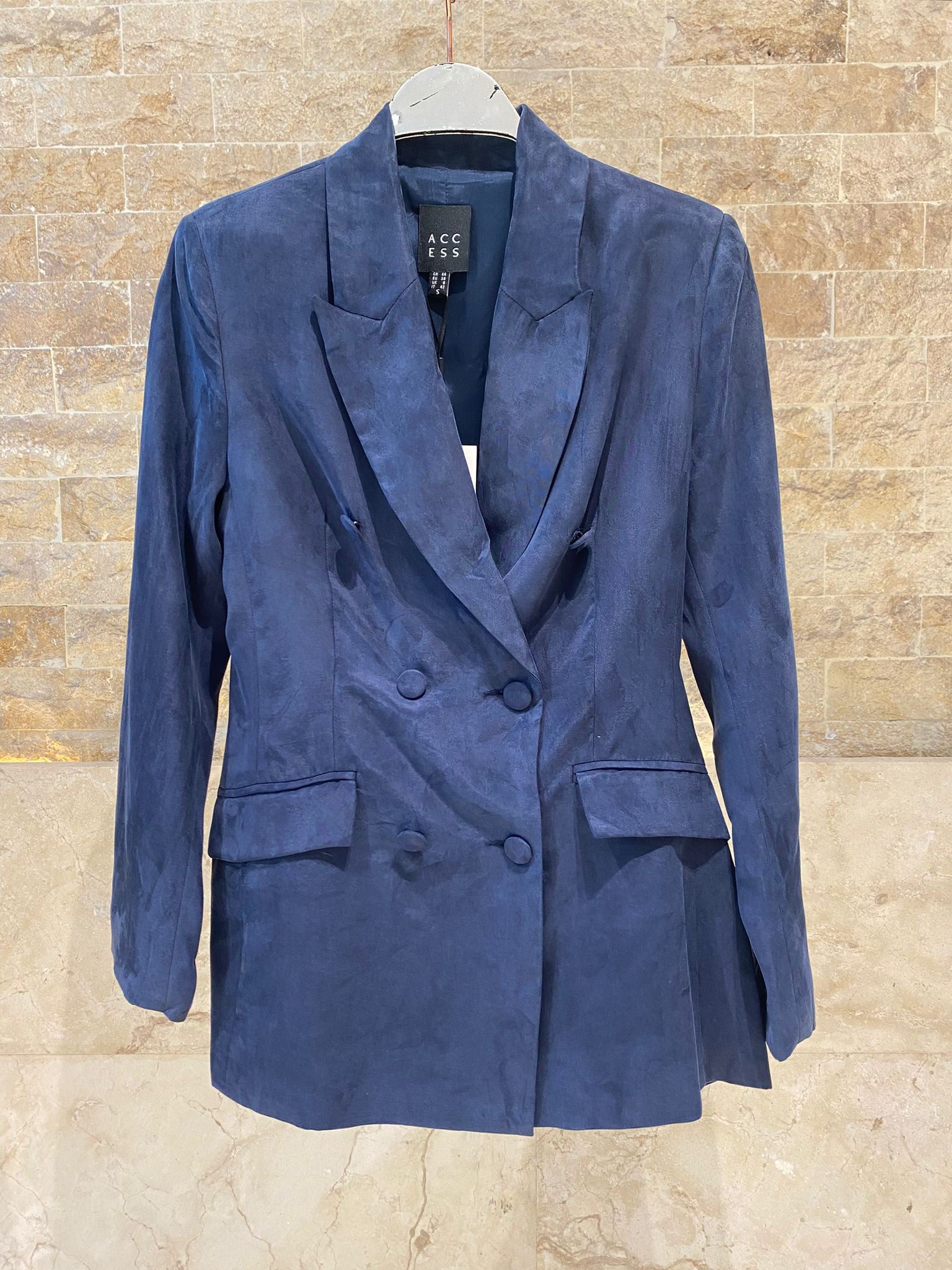 63-1059 Double Breasted Jacket - Brown Loft
