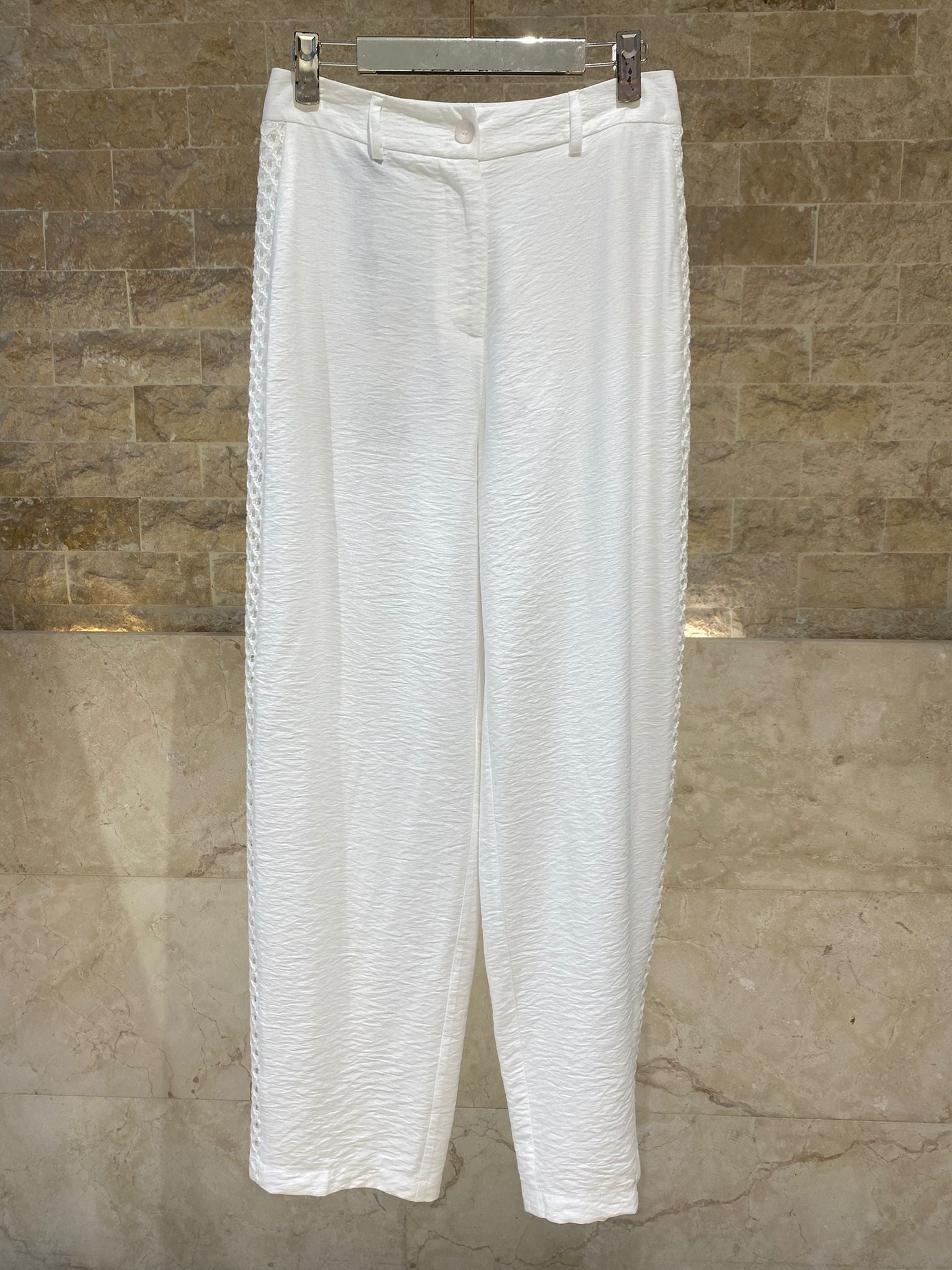 63-5058 Pants with Crochet Details - Brown Loft