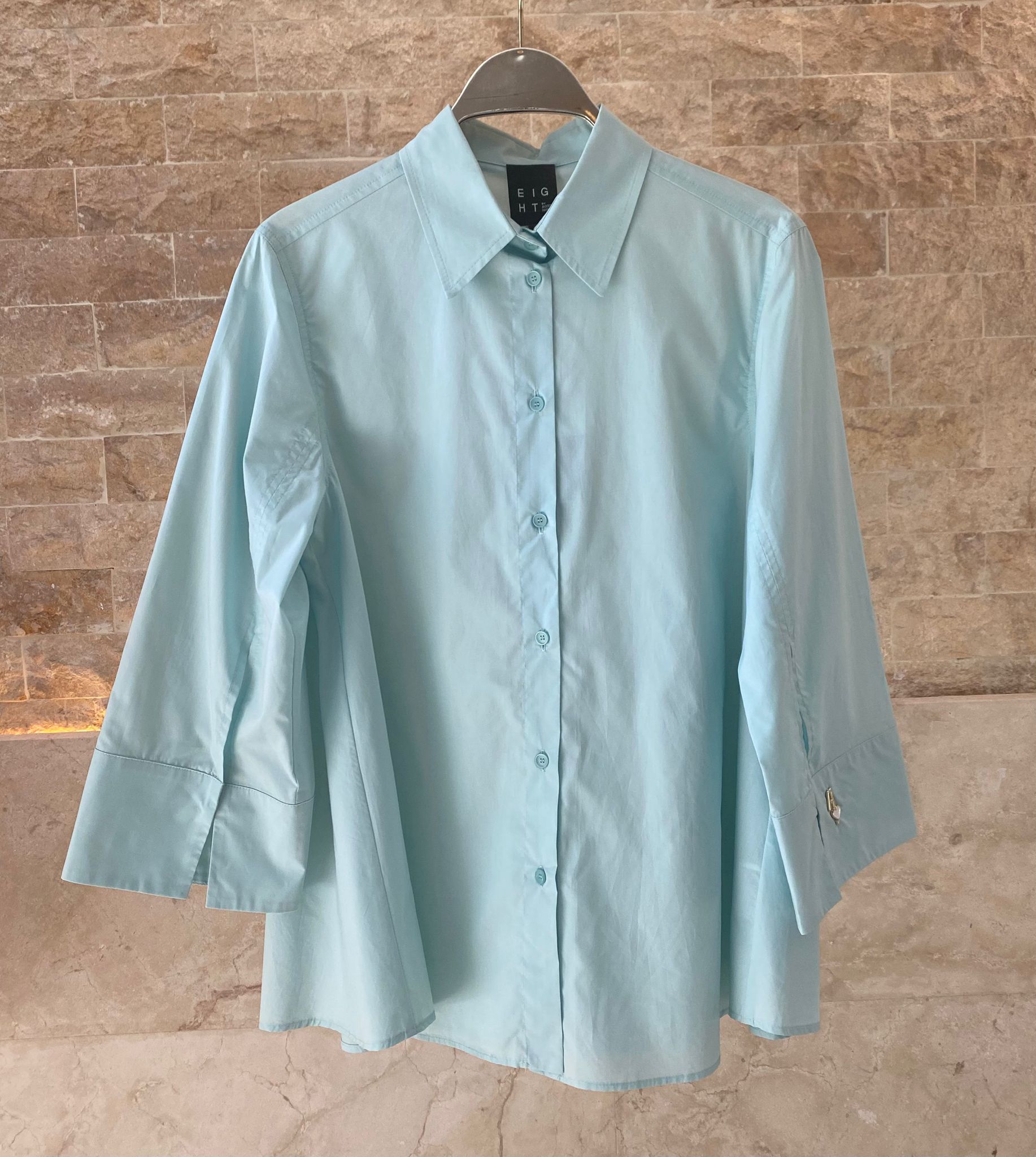 63-7013 Shirt with Wide Sleeves - Brown Loft