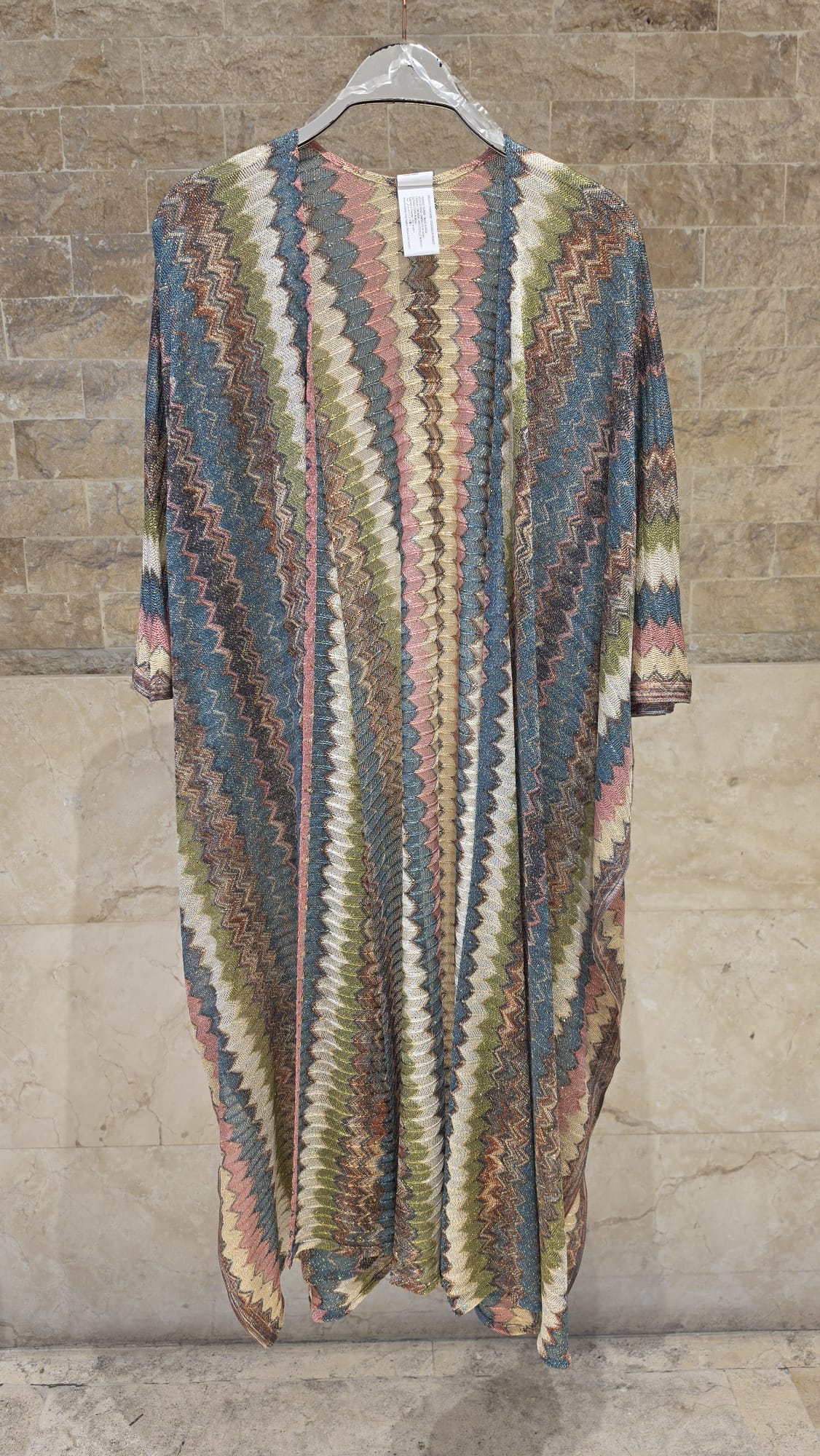 67169 Knit Lurex Long Cardigan