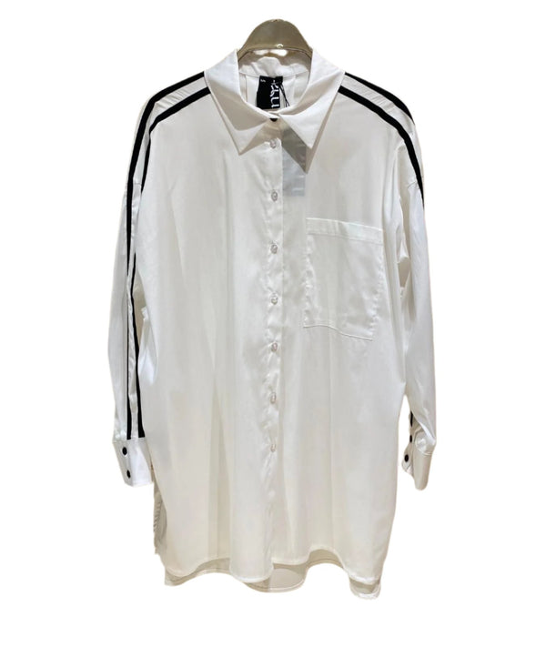Long Back Oversized Poplin Shirt - 8201.3048