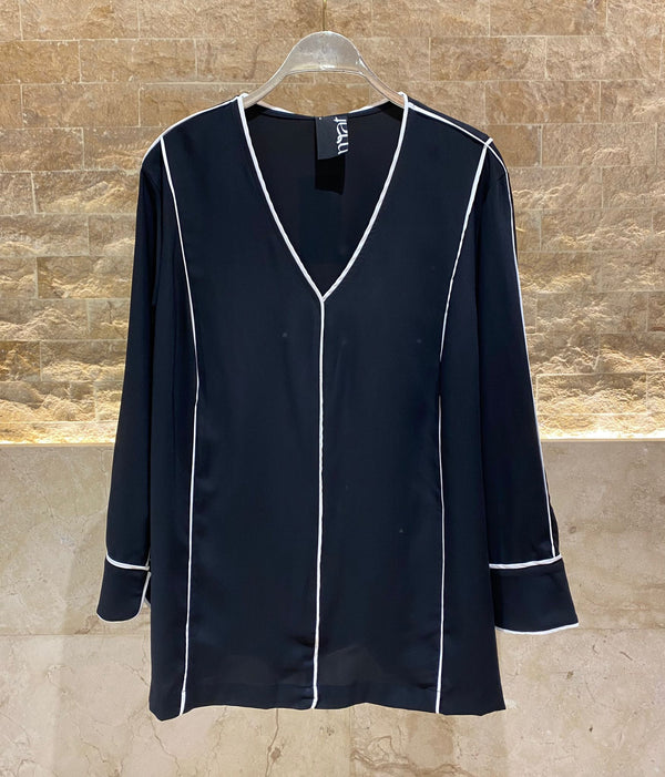 Oversized Top with Piping - 8201.1011