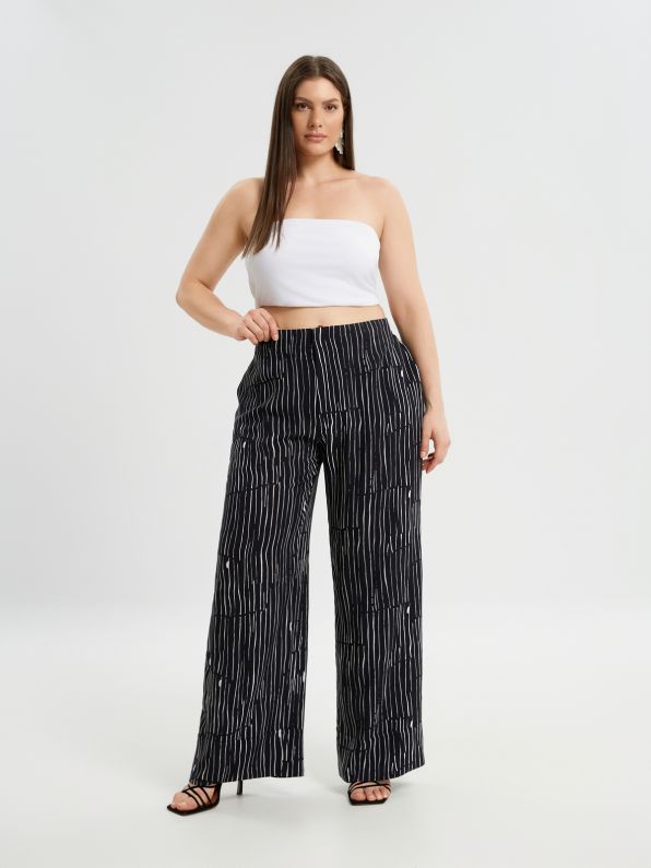 Oversized Wide Leg Pants - 8301.2046