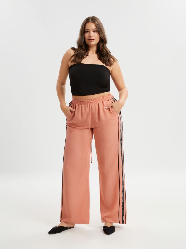 Wide Leg Linen Pants - 8301.2057 - Brown Loft