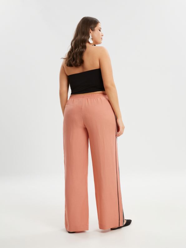 Wide Leg Linen Pants - 8301.2057 - Brown Loft