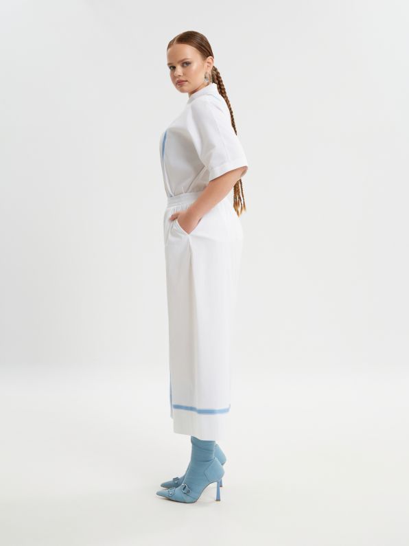 Wide Leg Cropped Pants - 8301.2058