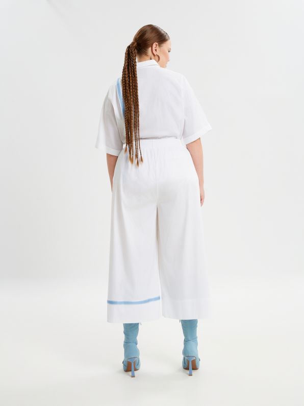 Wide Leg Cropped Pants - 8301.2058