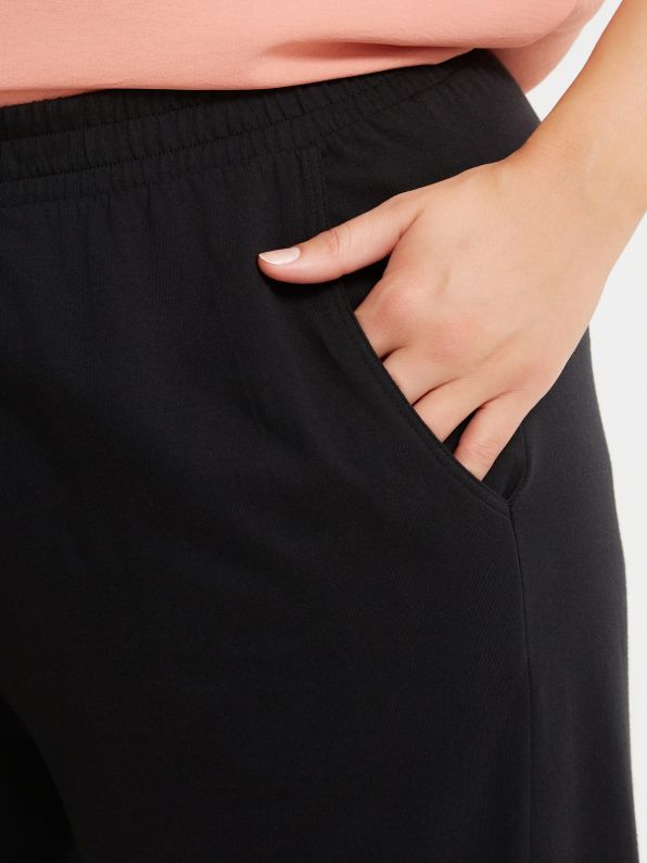 High Waist Oversized Cotton Pants - 8301.2066 - Brown Loft