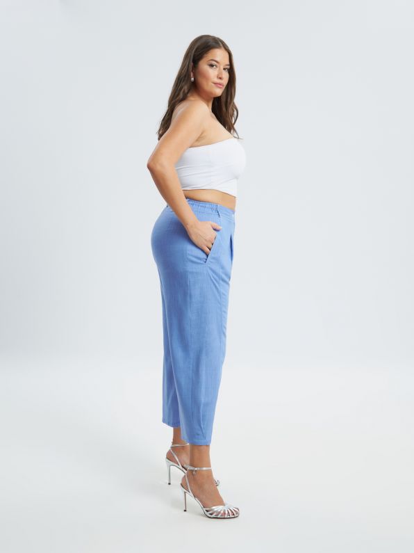 High Waist Linen Pants - 8301.2074 - Brown Loft