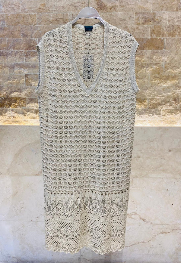 Lurex Crochet Knitted Dress