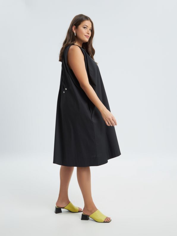Poplin Midi Sleeveless Dress - 8301.7107