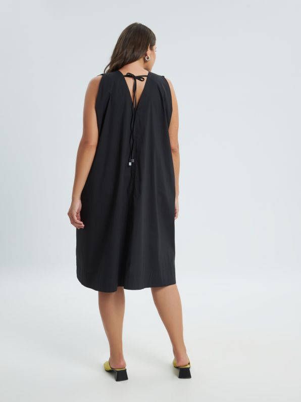 Poplin Midi Sleeveless Dress - 8301.7107