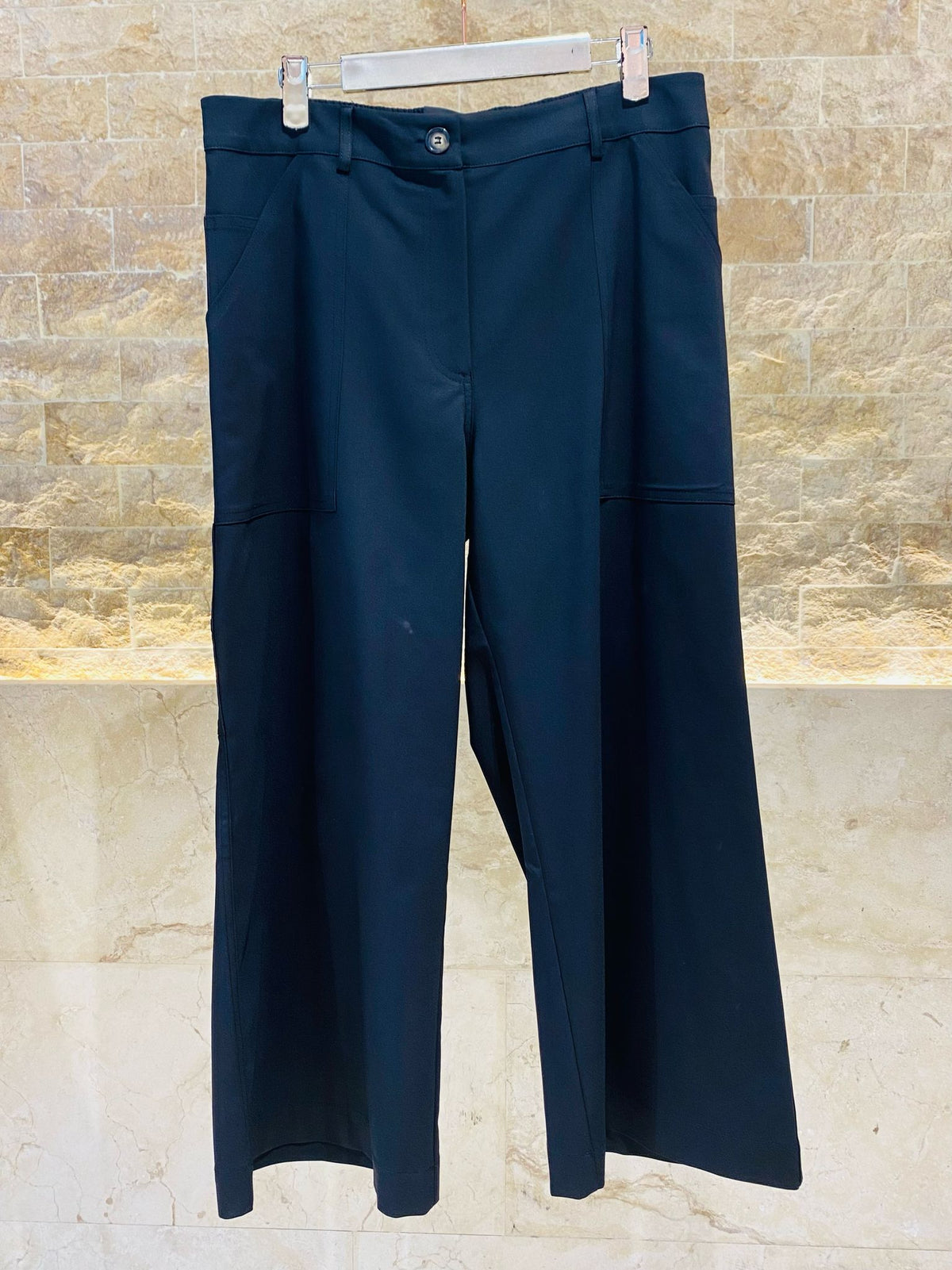 Wide Leg Cropped Cotton Pants - 8301.2086 - Brown Loft