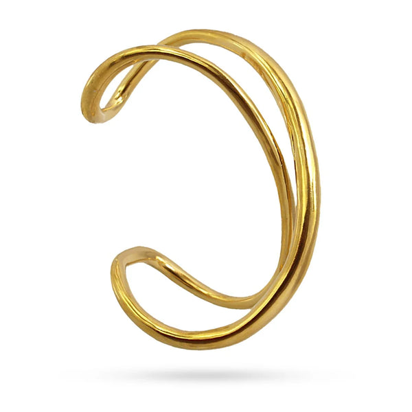 Crossover Geometric Shape Open Cuff Bracelet - BPU789