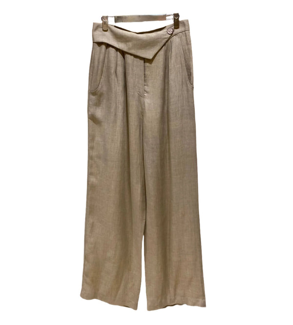 Wide Leg Linen Pants - 24Y235072