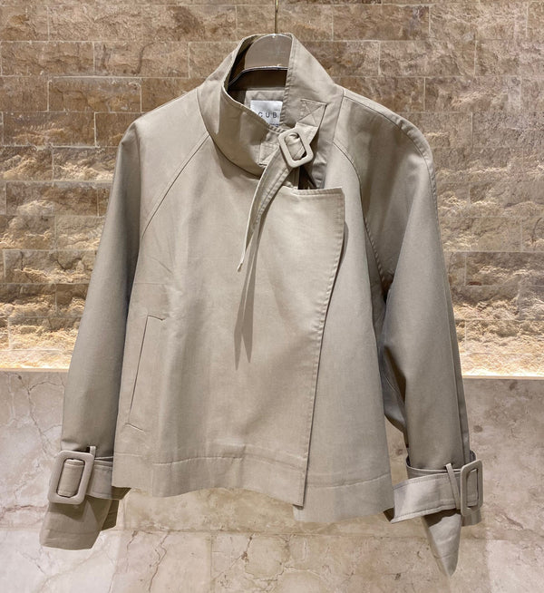 Overlay Cropped Trench Coat - COBCC6001