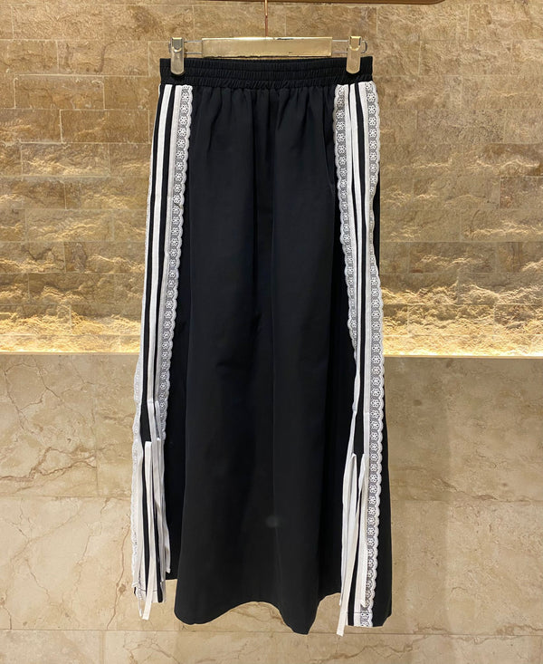 Long Skirt with Lace Ribbons - COBDS6005