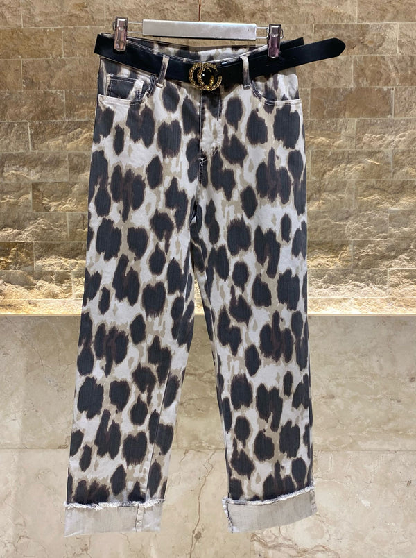Leopard Printed Pants - CVA823700