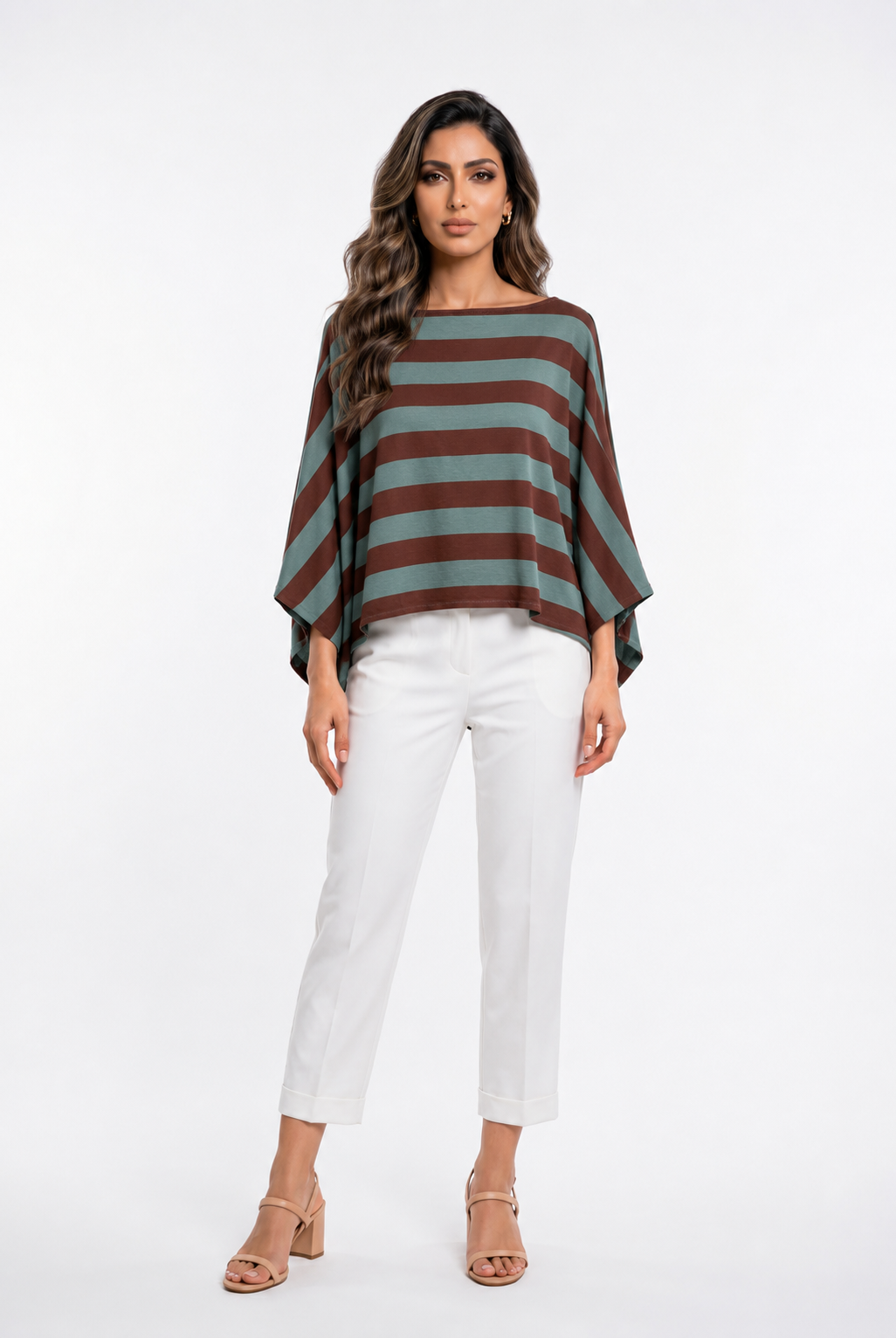 Horizontal Stripes Cropped Top TDM28126-5