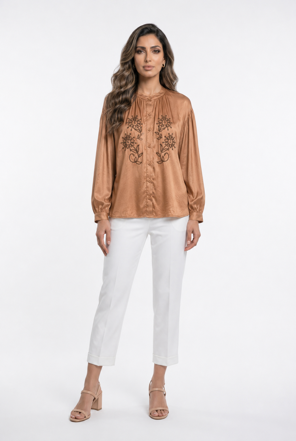 Embroidered Oversized Top CWQ6025