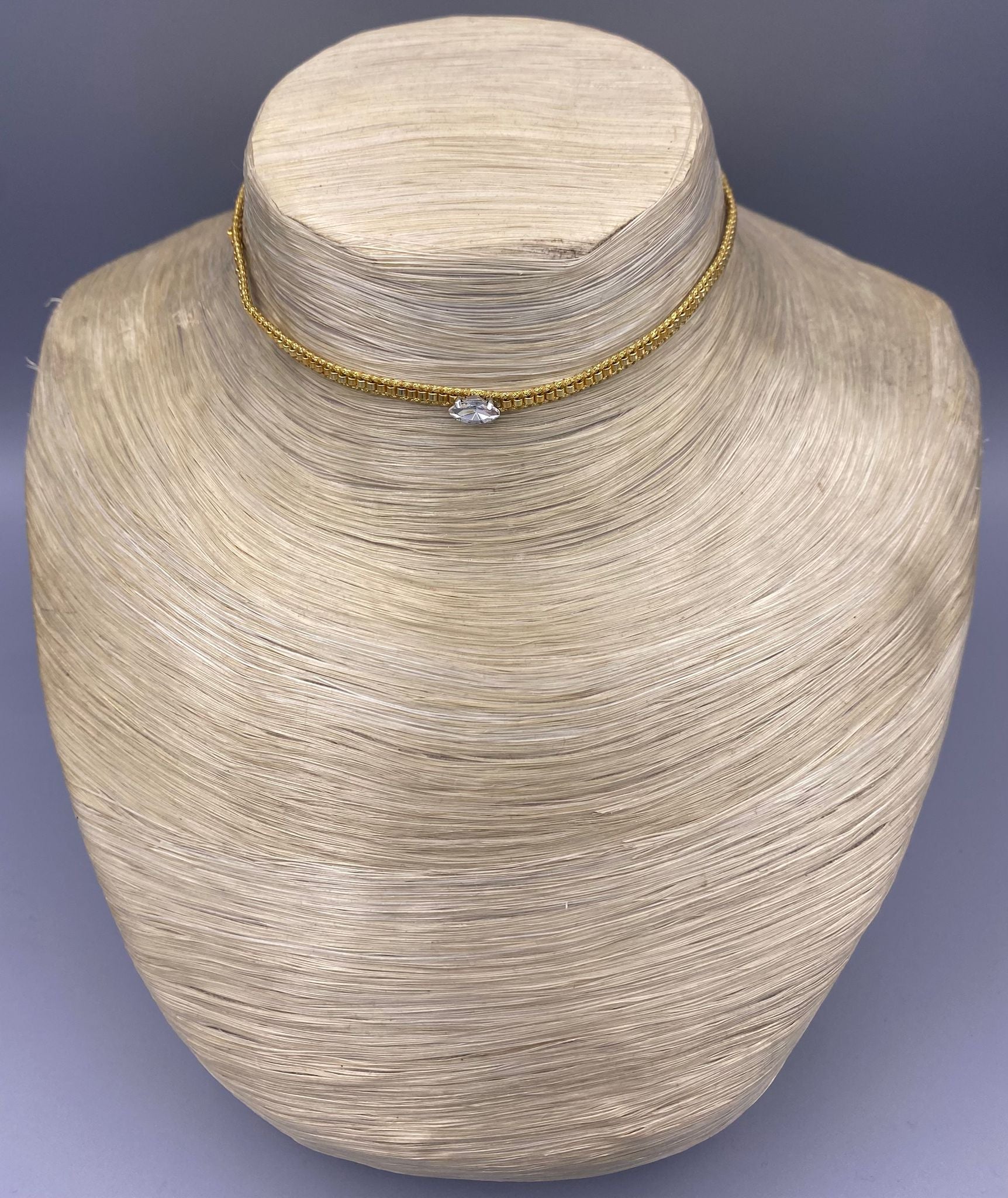 Diamond Eye N-BE Adjustable Japanese Gold Bead Choker - Brown Loft
