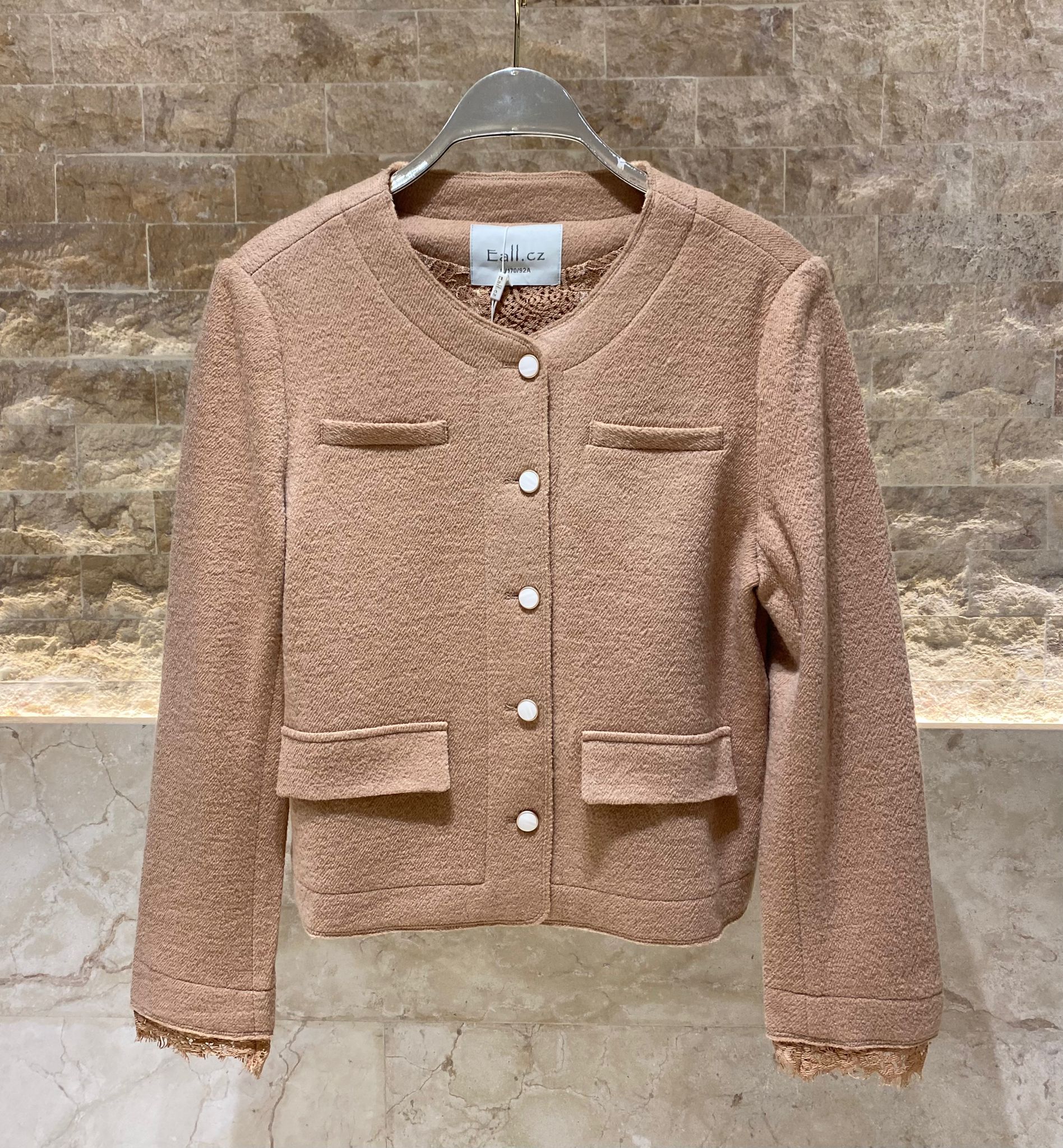 Wool Short Coat - EA-24W526 - Brown Loft