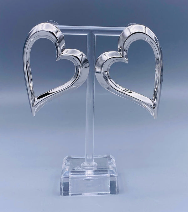 Rustic Big Heart Earrings - KP093