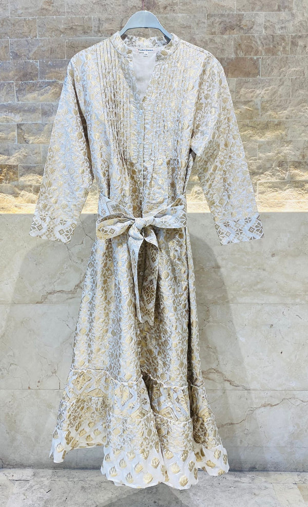 Flower Embossed Dress - 122
