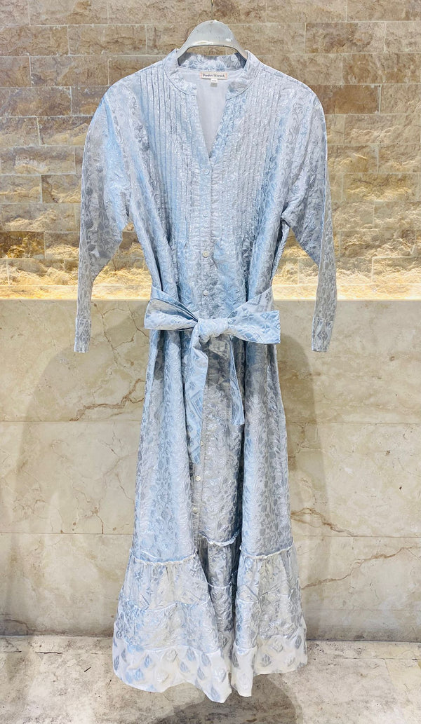 Flower Embossed Dress - 122