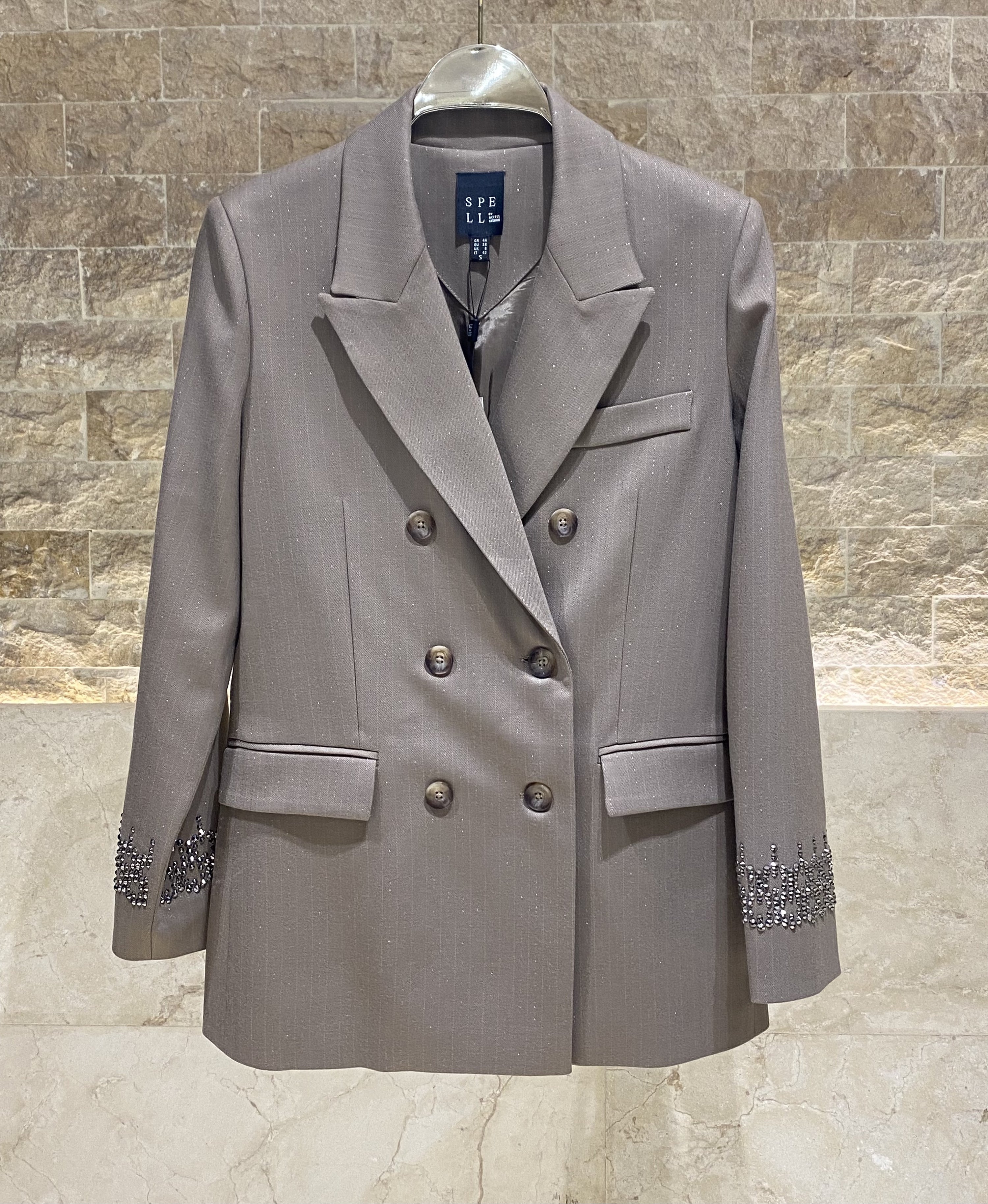 54-1009 Pinstriped Jacket - Brown Loft