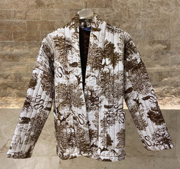 KD7280-8 Quilted Safari Printed Jacket