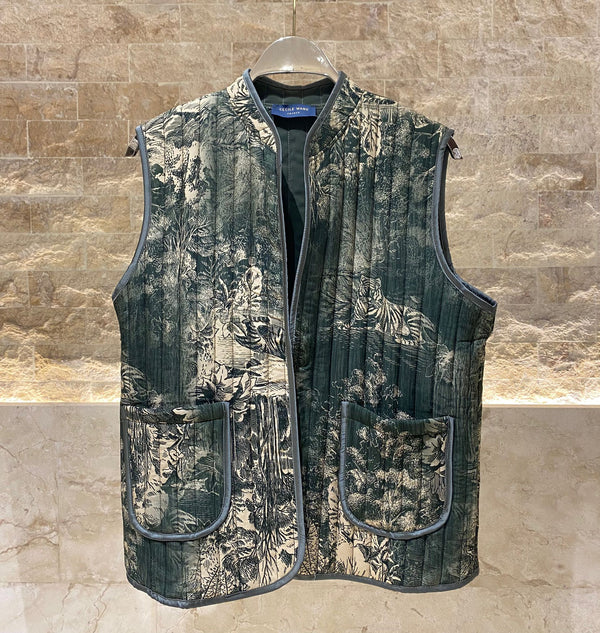 KD7293 Safari Jungle Print Vest سترة طباعة سفاري