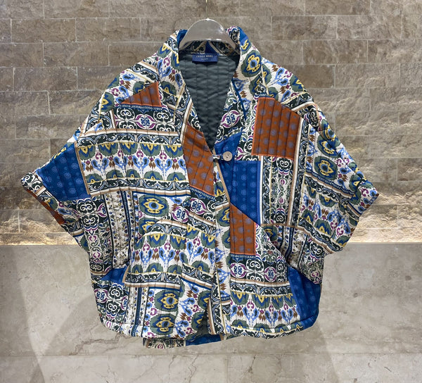 KD8018 كارديجان مبطن متعدد الألوان مطبوع