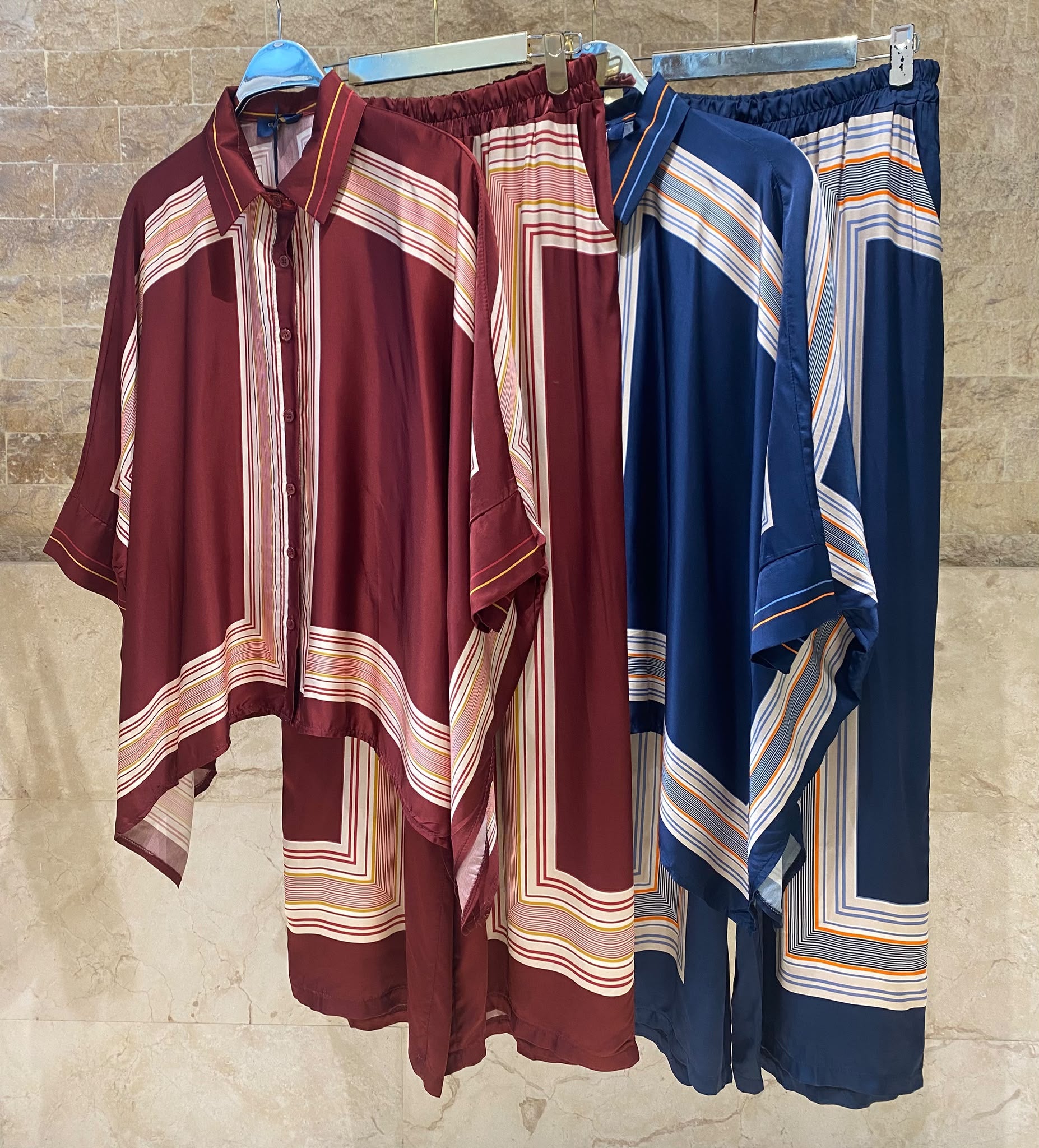 KD8871/9099-71 Ticking Stripe Shirt and Pants Set