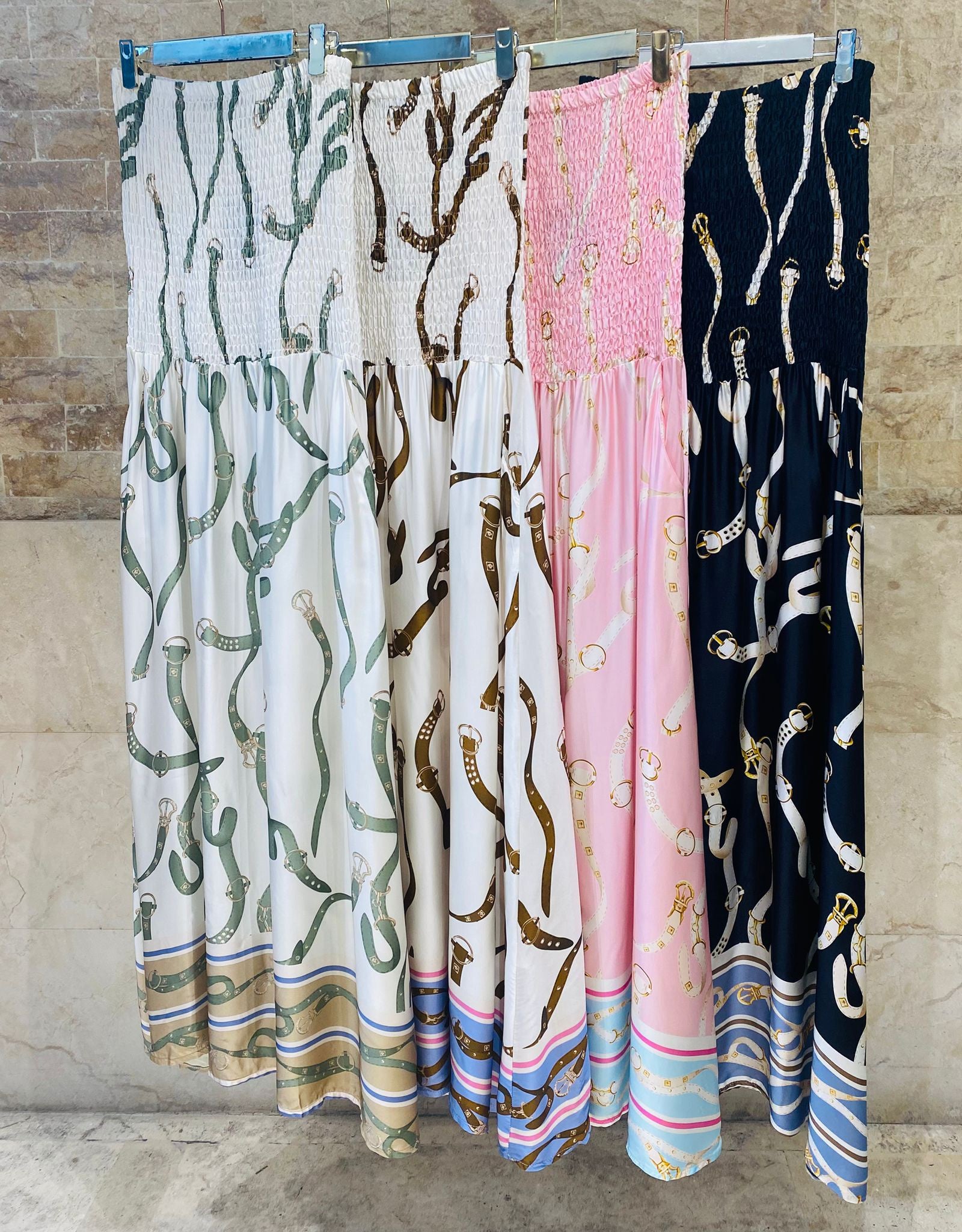 KD9668VS-1 Strapless Tube Smocked Satin Dress فستان ساتان بدون حمالات بتصميم أنبوبي مكشكش
