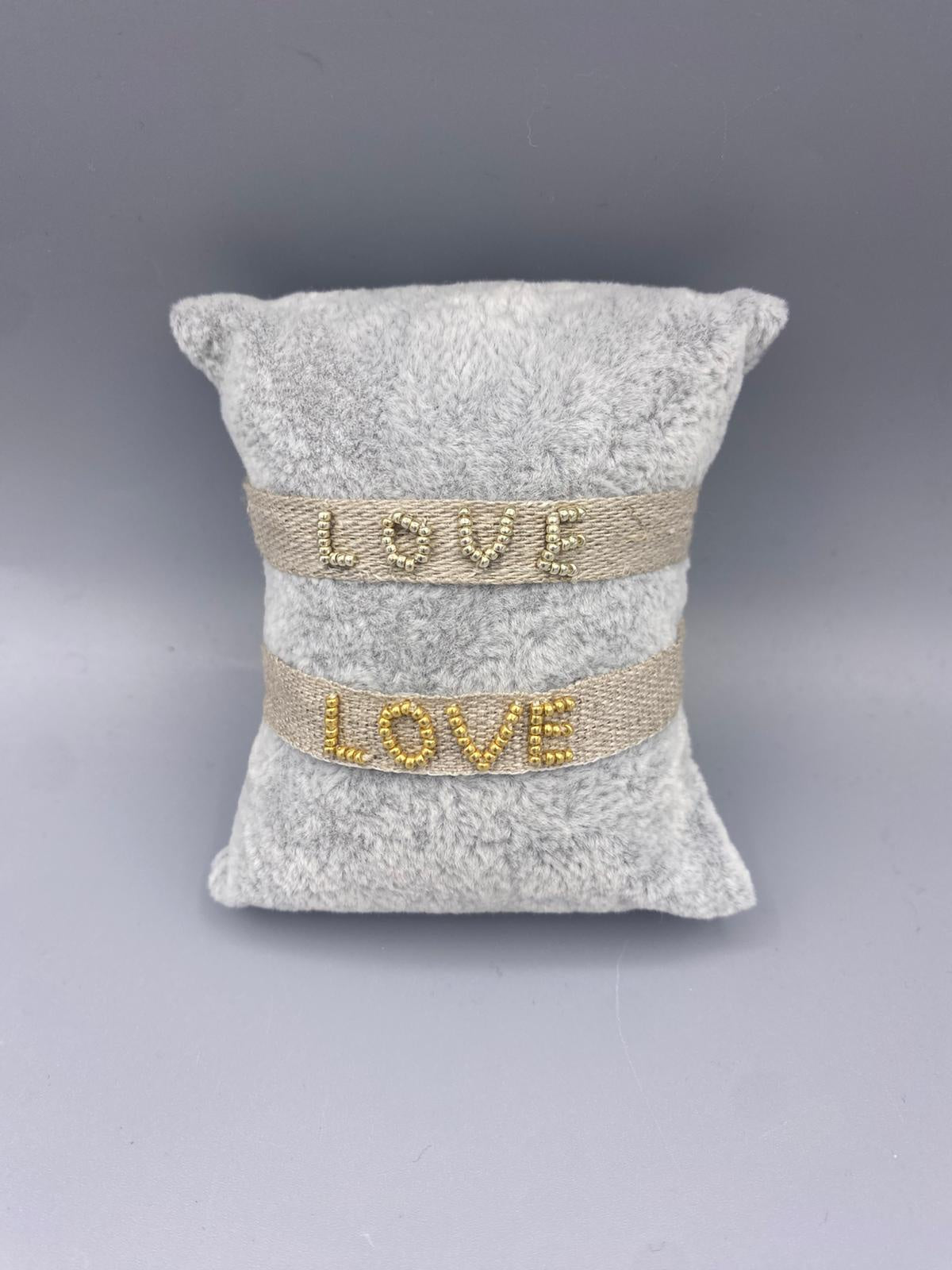 LOVE B-HI-G/S Cotton Yarn Bracelet - Brown Loft