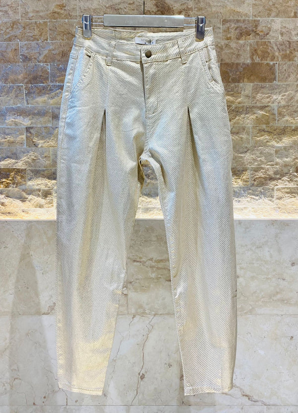 Gold Effect Pants - M100P03NUT